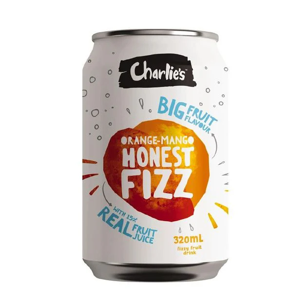 Charlies Honest Fizz- Orange Mango 320ml 