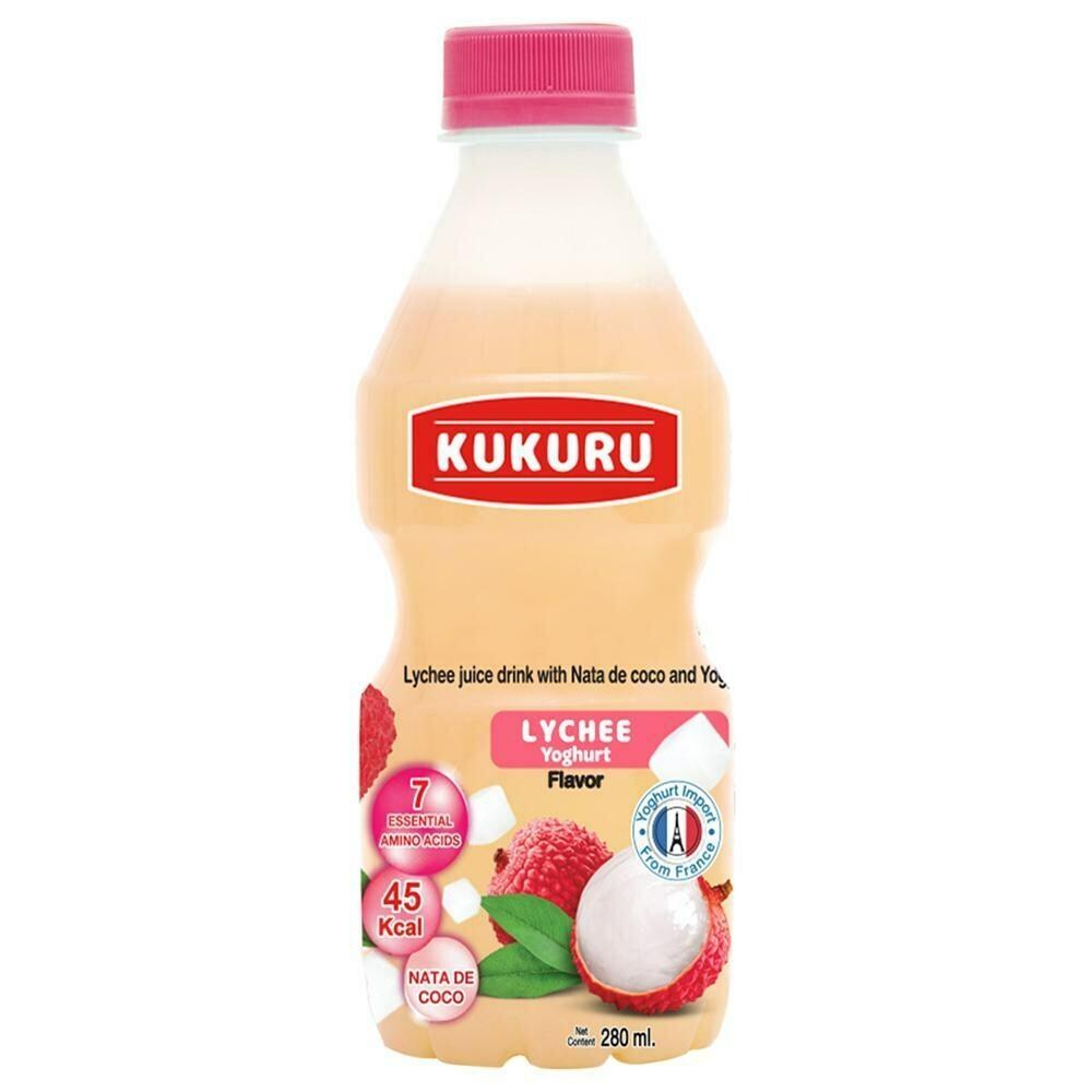 Kukuru soft drink Lychee yoghurt 280ml