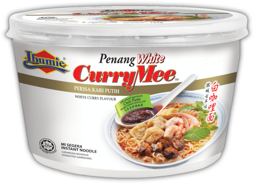 Ibumie Penang White Curry Mee White Curry Flavour Instant Soup Ramen Noodles 105g