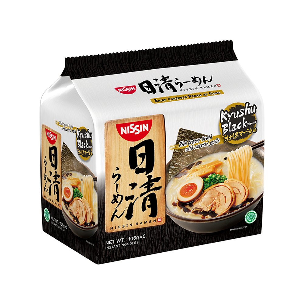 Nissin Black Ramen Kyushu 106g*5pk