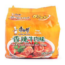 KANG SHI FU Noodle Hot&Spicy Beef Flavor 5pk  