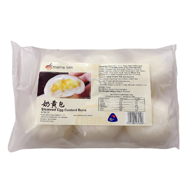 MAMA SAN Steamed Egg Custard Buns 100g 6 Pieces