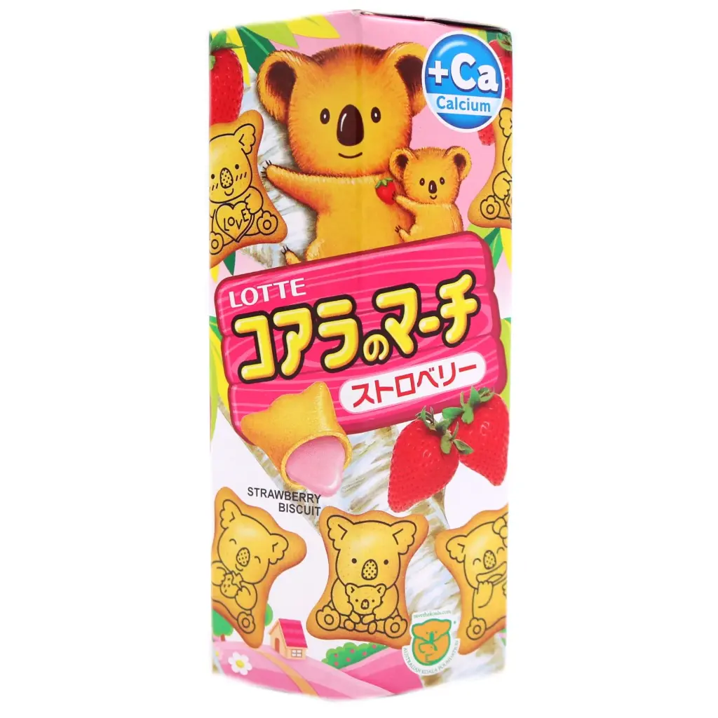 Lotte Koala's March Biscuit with Strawberry Cream Flavoured Filling  37g