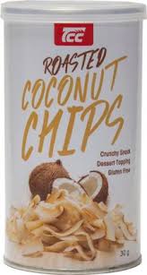 TCC Roasted Coconut Chips Crunchy Snack Dessert Topping Gluten Free 30g