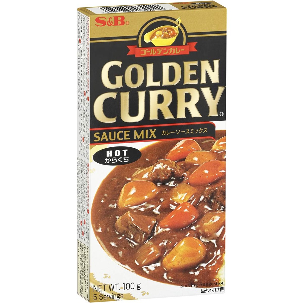 S&B Japanses Golden Curry Mix HOT 92g 