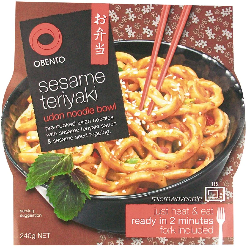 Obento Sesame Teriyaki Udon Bowl Noodle 240g