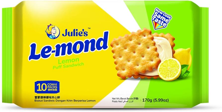 Julie's Le-mond Lemon Flavoured Cream Puff Sandwich 170g