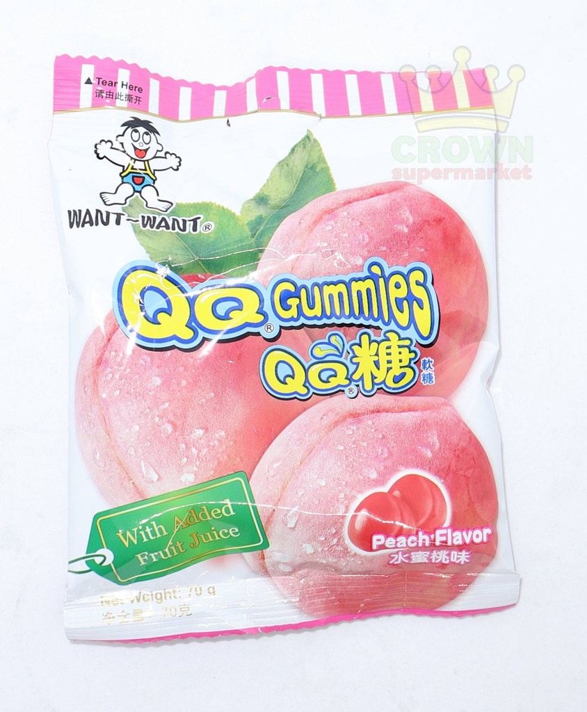 Want-want QQ Gummies Peach Flavor 70g