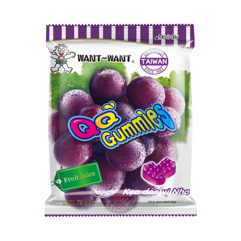 Want-want QQ Gummies Grape Flavor 70g