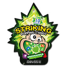 [snacks-00096] Striking popping candy Green apple 30g