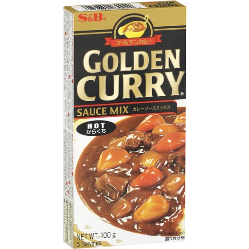 [Seasoning-0313] S&B Japanses Golden Curry Mix HOT 92g 