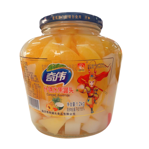 [qwphtgtPeach Fruit Can] Qiwei Mixed Fruit Canned 1.2kg