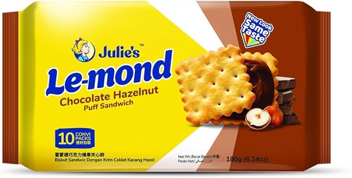 [Snacks & Packaged Food-00453] Julie's Le-mond Chocolate Hazelnut Sandwich 180g