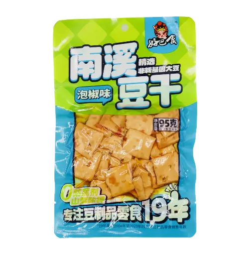 [Snacks & Packaged Food-3242] Haobashi Dried Beancurd Pickled Chili Pepper Flavor 95g