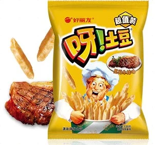 [Snacks & Packaged Food-11] HLY 好丽友牛排里脊味 70g