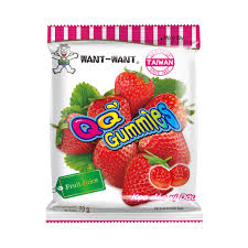 [Snacks & Packaged Food-4455] Want-Want QQ Gummies Strawberry Flavor 70g