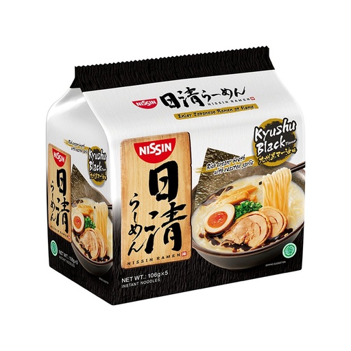 [Fast_Food-029] Nissin Black Ramen Kyushu 106g*5pk